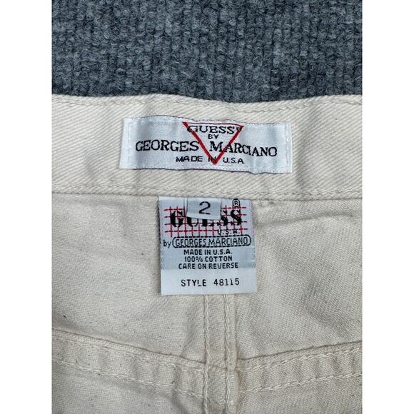 Vintage Guess by Georges Marciano High Rise Jeans USA Style 48115 Off White Sz 2 - Picture 3 of 14